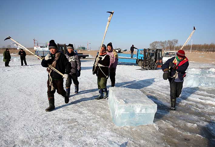哈爾(ěr)濱冬季采冰 采冰(bing)工具